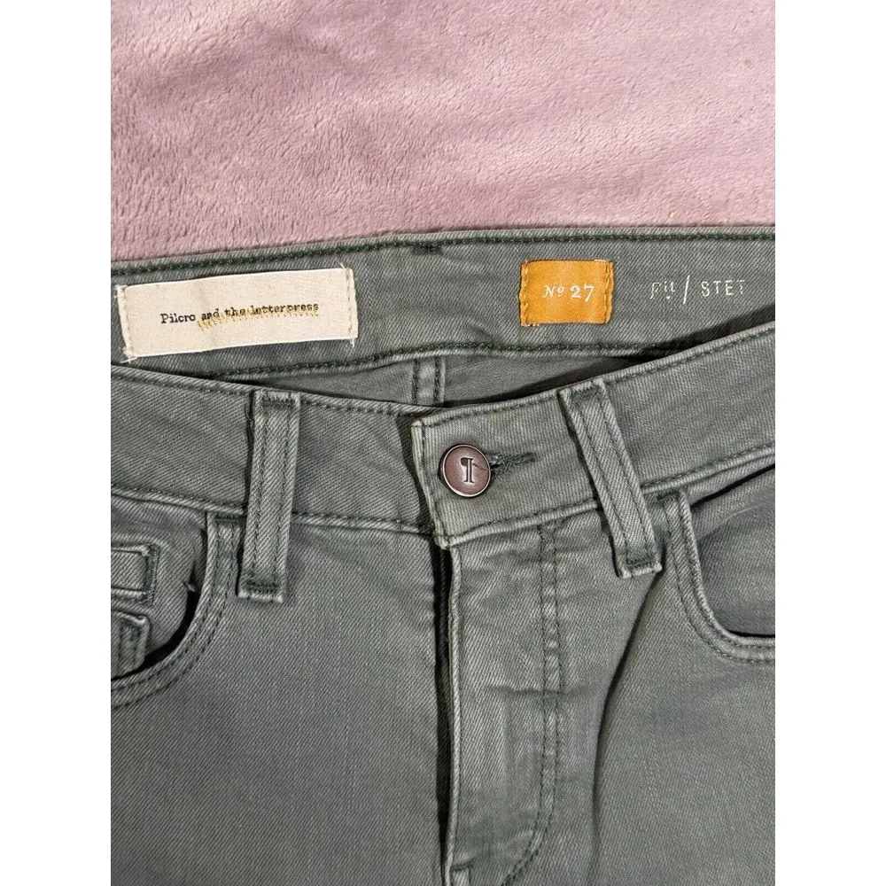 Anthropologie Pilcro and the Letterpress Mint Green High Rise Fit Set‎ Jeans 27 - Image 3