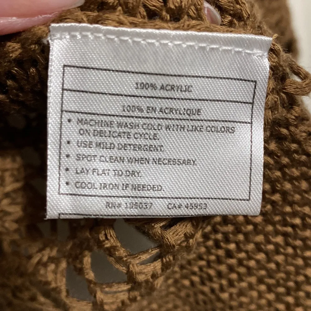 Ariat Burnham Brown Cardigan Sweater Size Small - Image 9