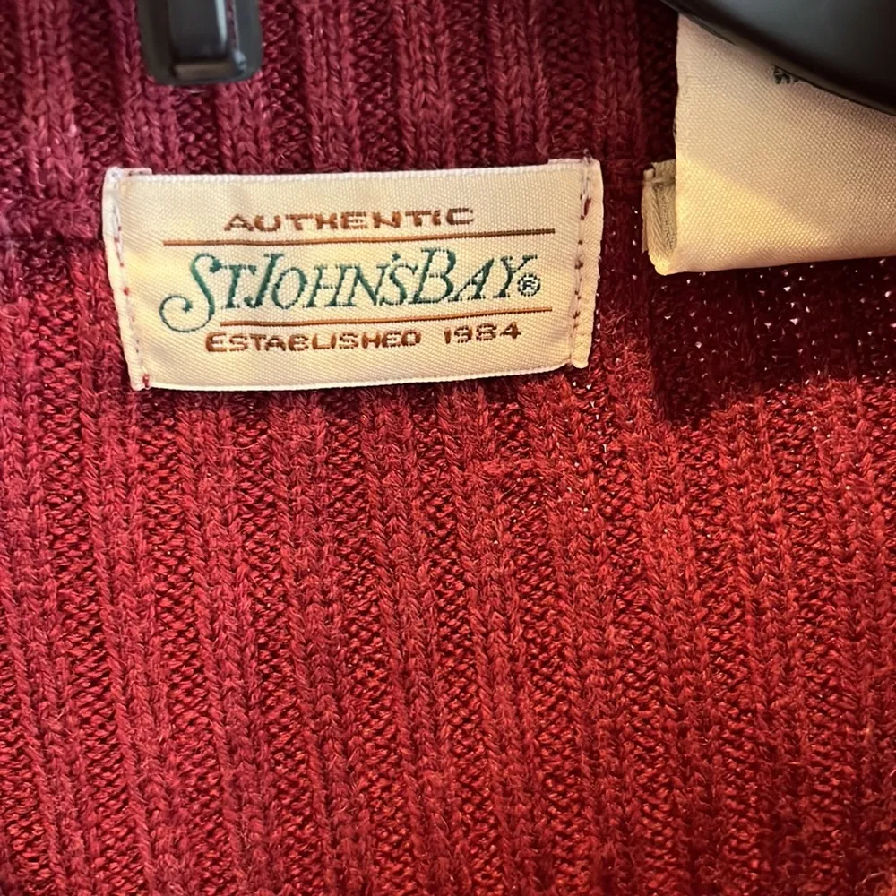 Vintage Leather Vest Red St Johns Bay Petite Medium - Image 10