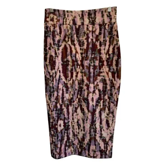 Bryn Walker Tie Dye Sloan Skirt Long Tube Pencil Skirt‎ Corteccia Print - S EUC - Image 2