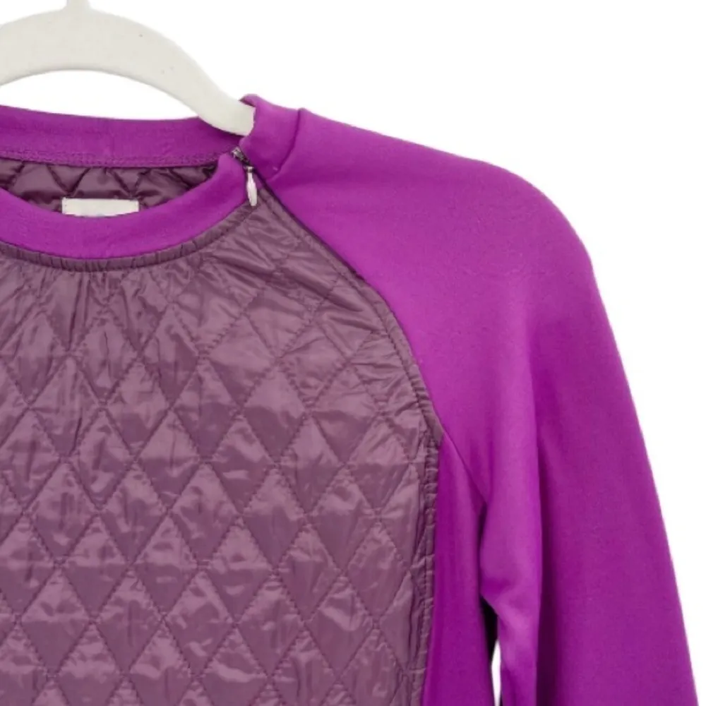 Title Nine Quilted Pullover Sweatshirt Mulberry Purple Large - Image 5