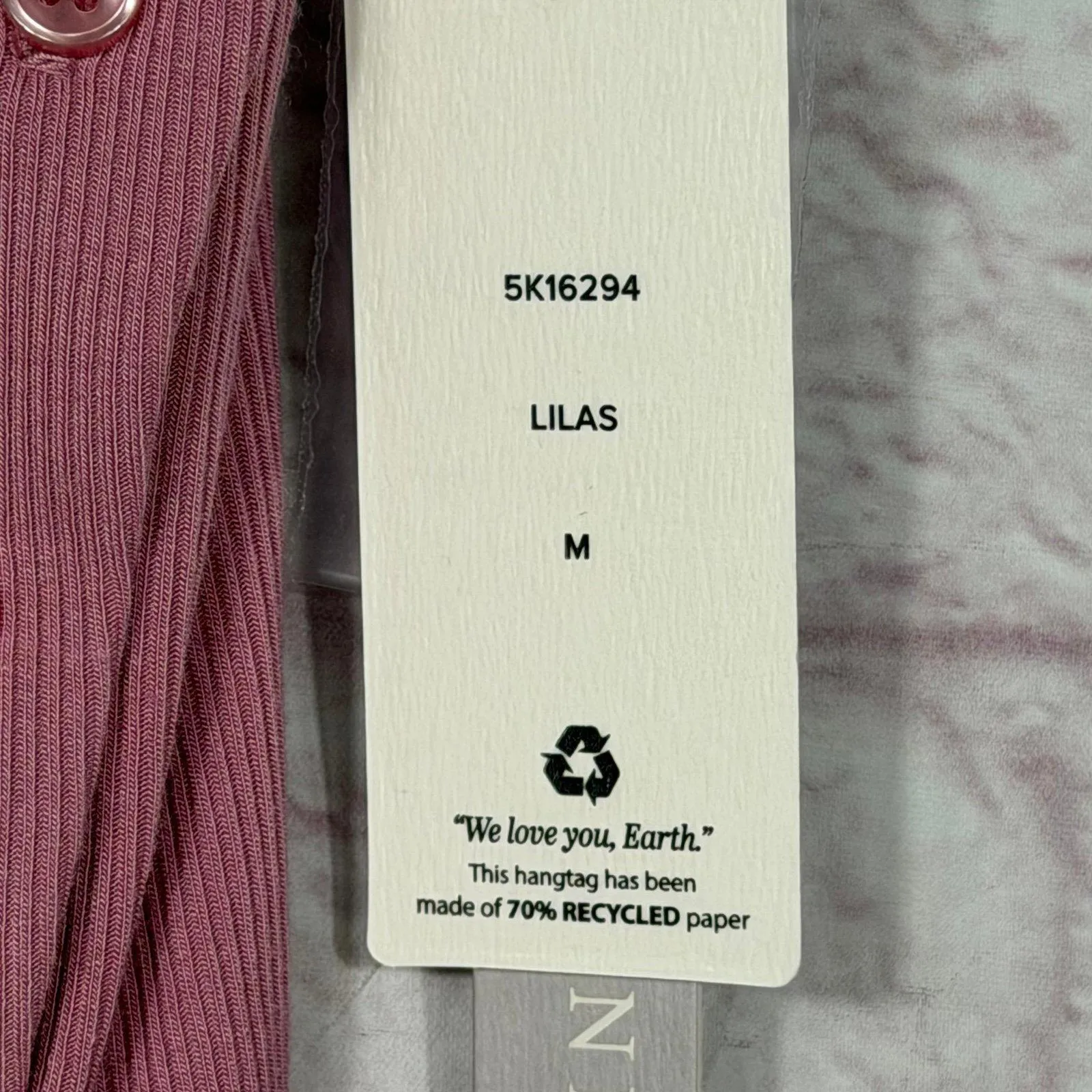 Pink Rose Modal Blend Tank Top with Side Buttons Medium NWT - Image 3