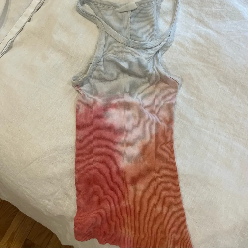 Re/Done Ocean Tie Dye Ribbed Tank 🌈 - Image 2