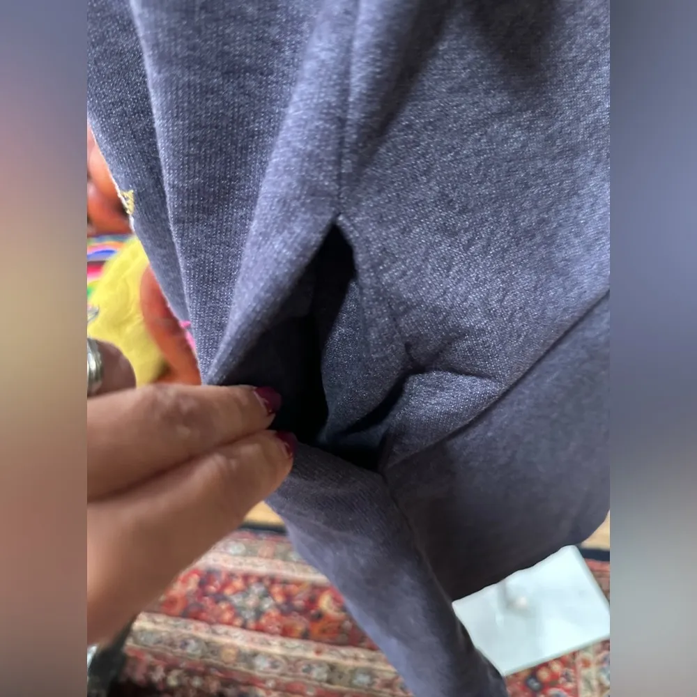 Umgee blue  Raglan Sleeve Mini Dress with front embroidery flower motive - Image 2