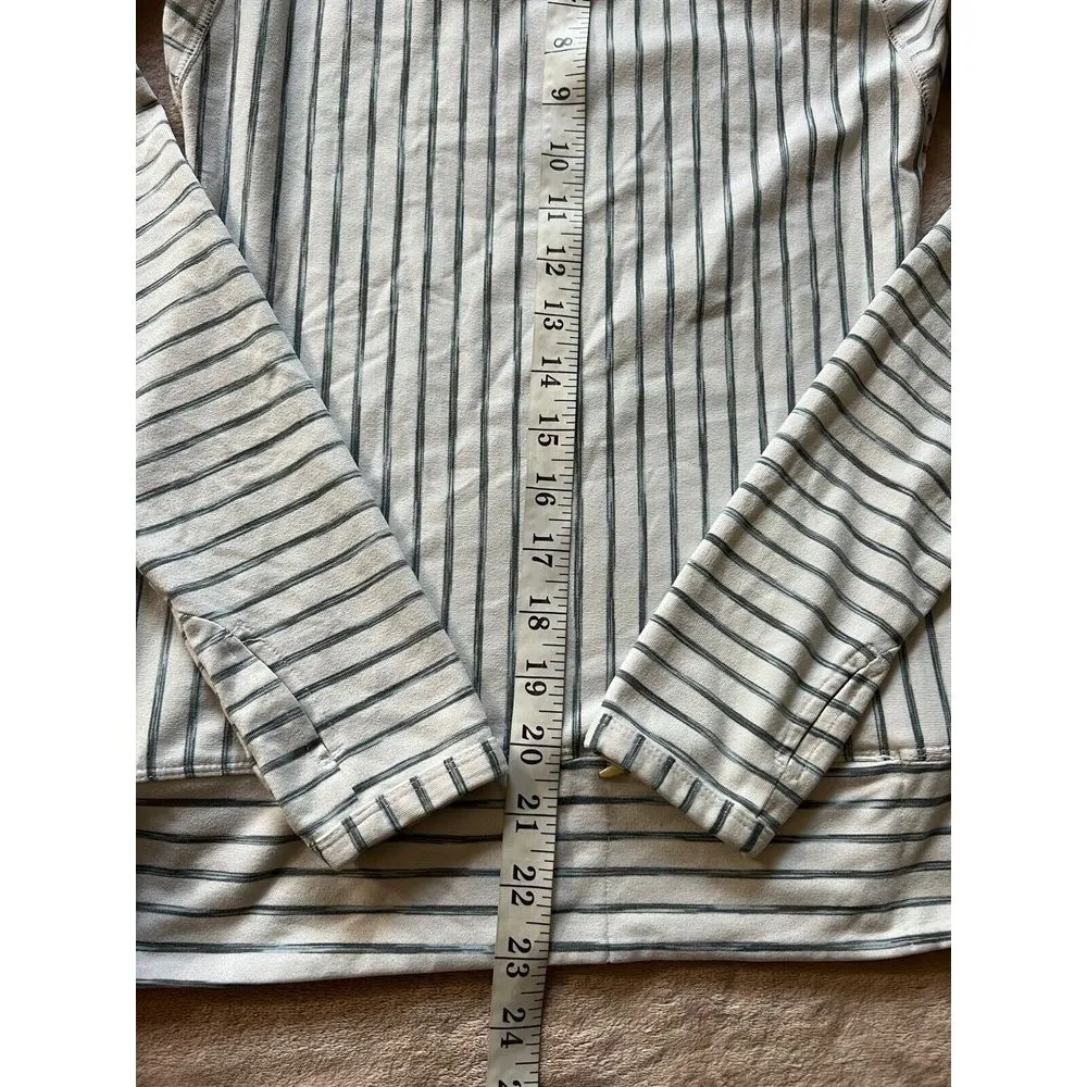 Athleta Women's Long Sleeve striped pop‎ space dye black and white Sz 2XS - Image 7
