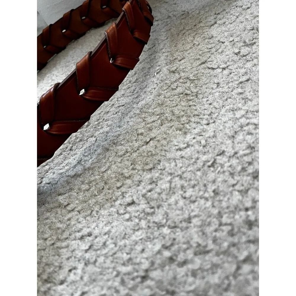 Horsemen Valencia Sport Saddlery Leather Laced Reins Braided Belt Brown Size 30 - Image 6