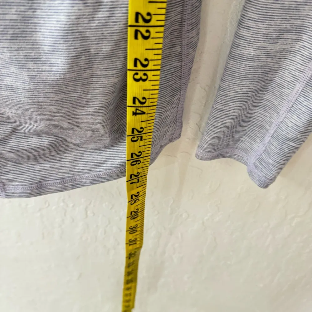 Zella Purple White Stripe Pullover Long Sleeve Hood Relaxed Oversize Small - Image 8