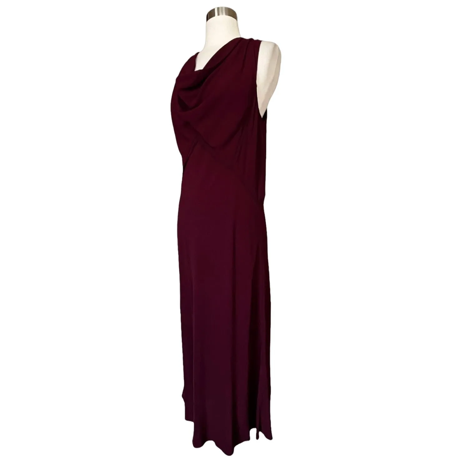 MARC JACOBS Halter Cowl Neck Dress Maxi Sleeveless Shift Wine Burgundy 6 NWT - Image 9