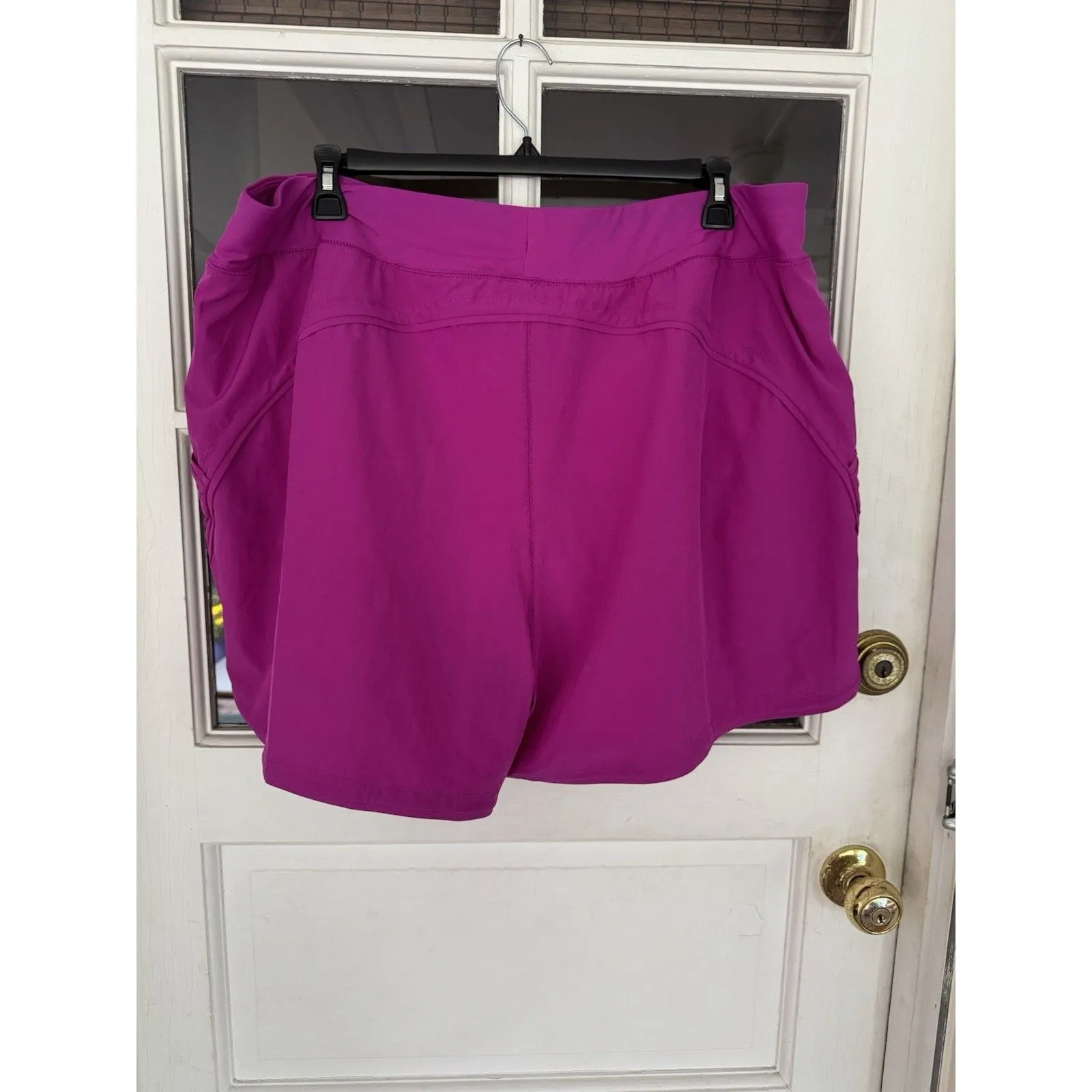 LANDS END Womens Plus Size Magenta Swim Shorts 24W Pull On Lined Active New Pink - Image 2
