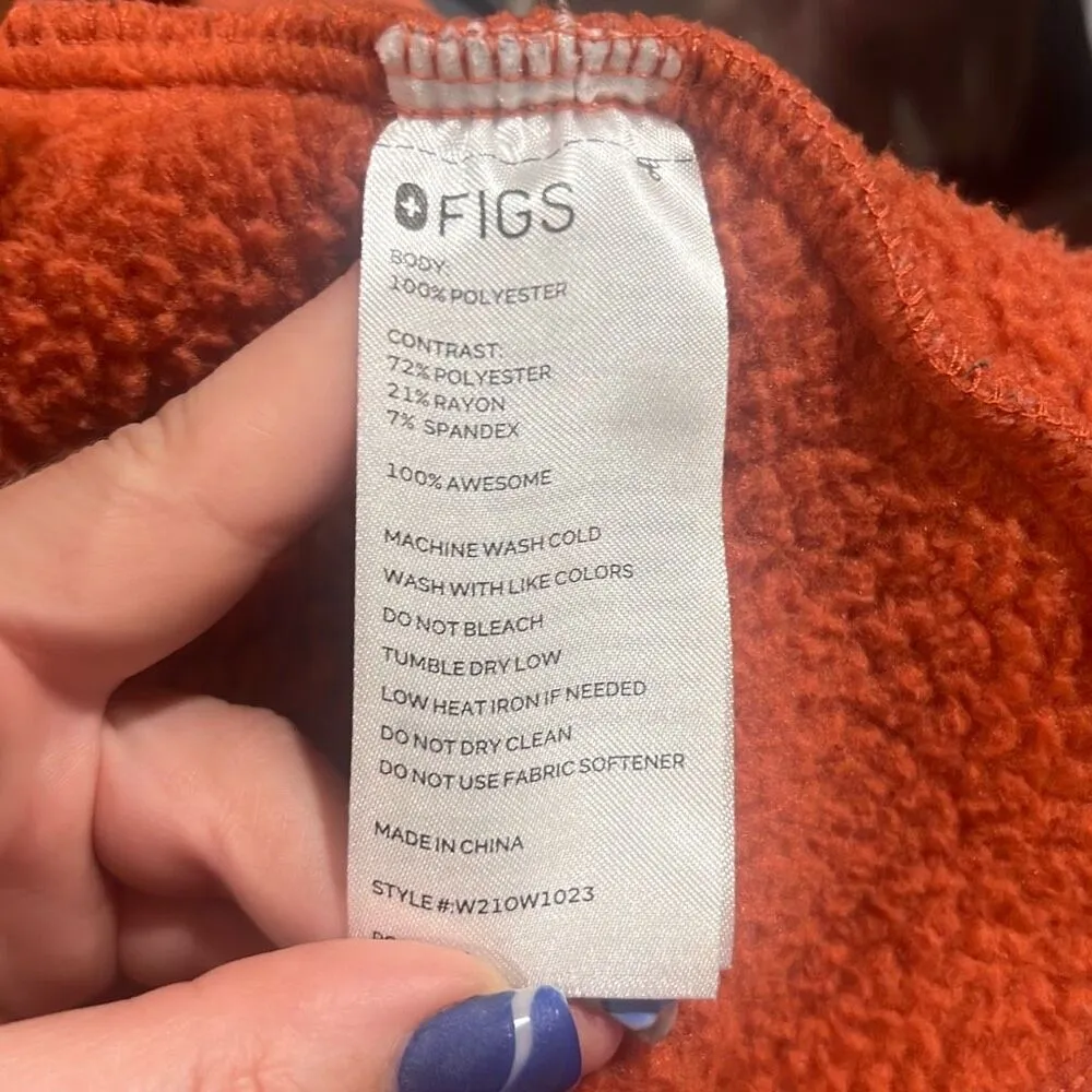 FIGS ✨ Terracotta Sherpa Sz Small Coral Jacket✨ - Image 7