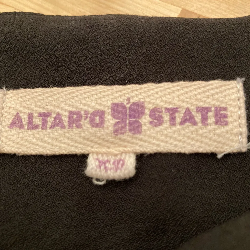 Altar’d State Black Mini Skirt with Oversized Front Bow | XS - Image 4