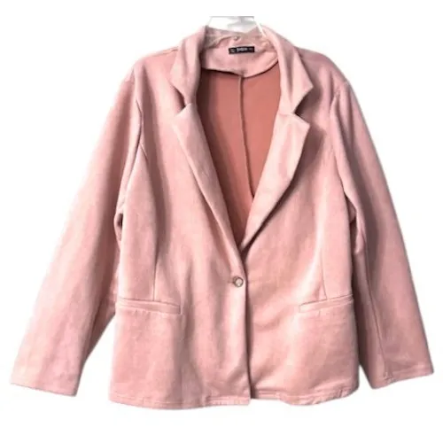 Pink Blazer 4XL Soft Professional Pastel Workwear Jacket Luxurious Feel Feminine - Image 15