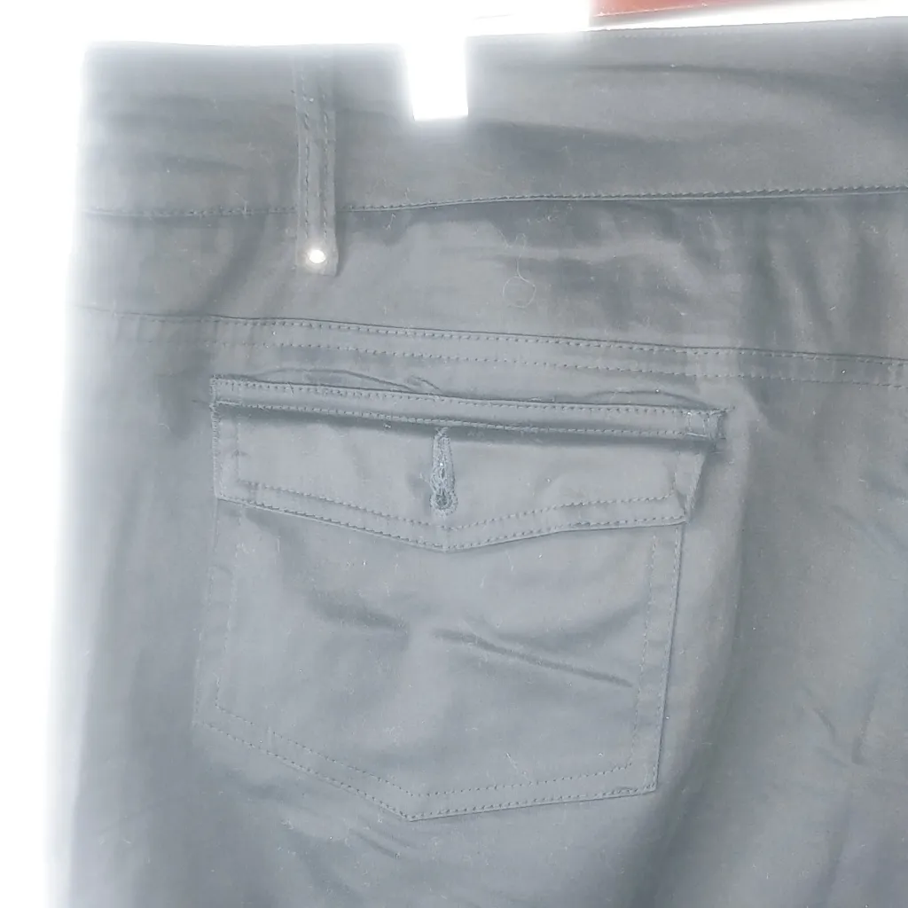 Larry Levine 18 Black Cotton Straight Leg Pants Plus Workwear - Image 5