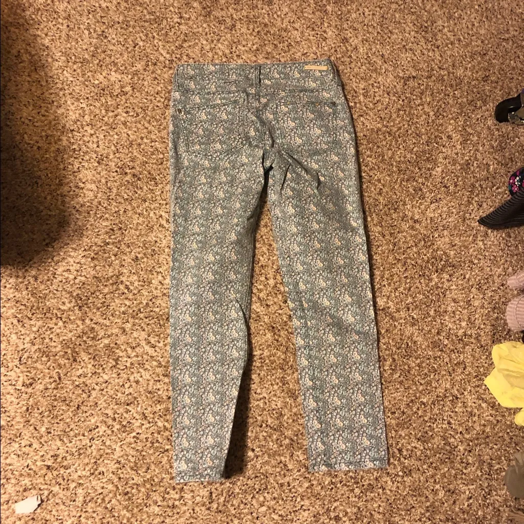 ❤️ Anthropologie Pilcro Floral print skinny straight leg jeans - Image 3