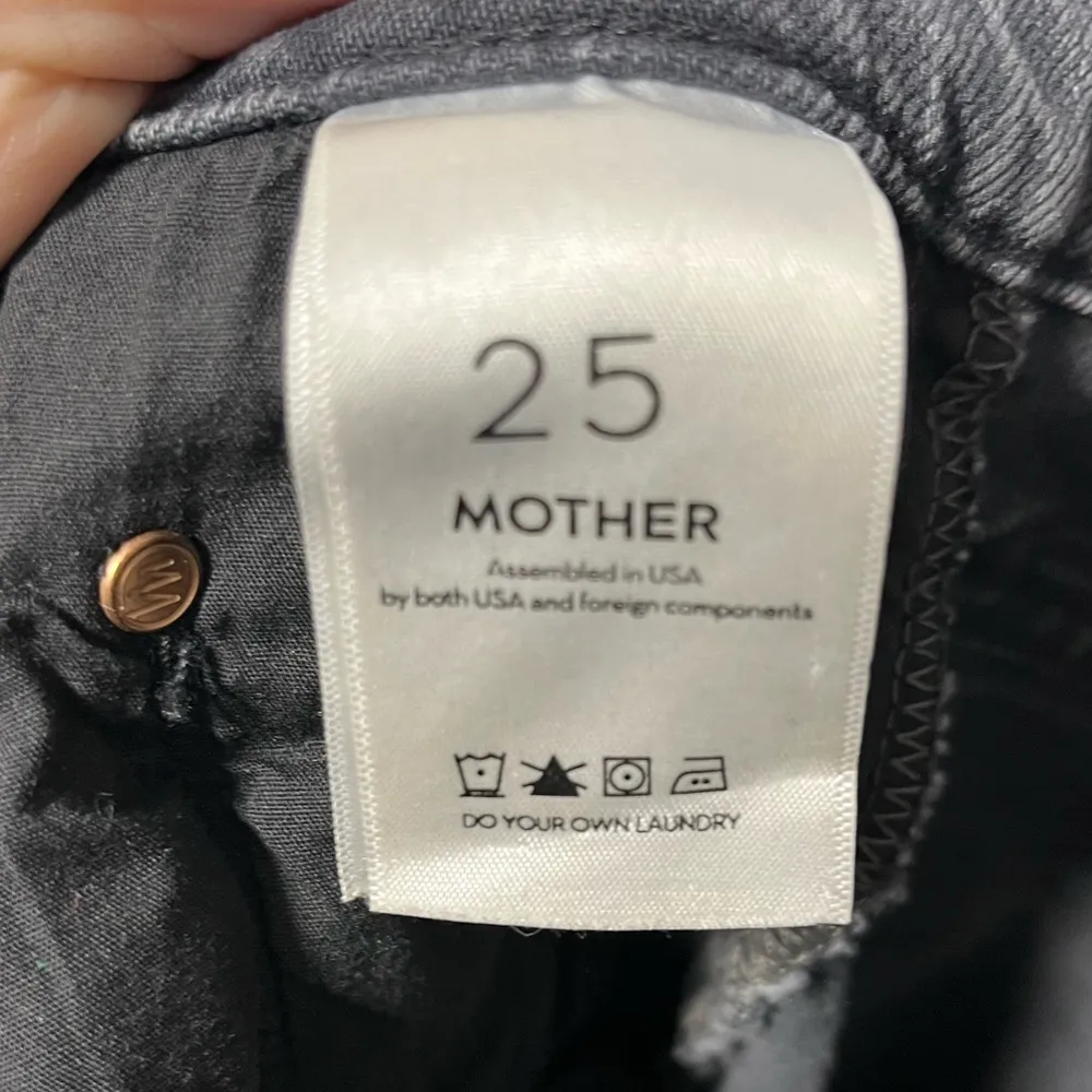 Mother denim mother superior rambler ankle fray black hitting the pavement sz 25 - Image 10