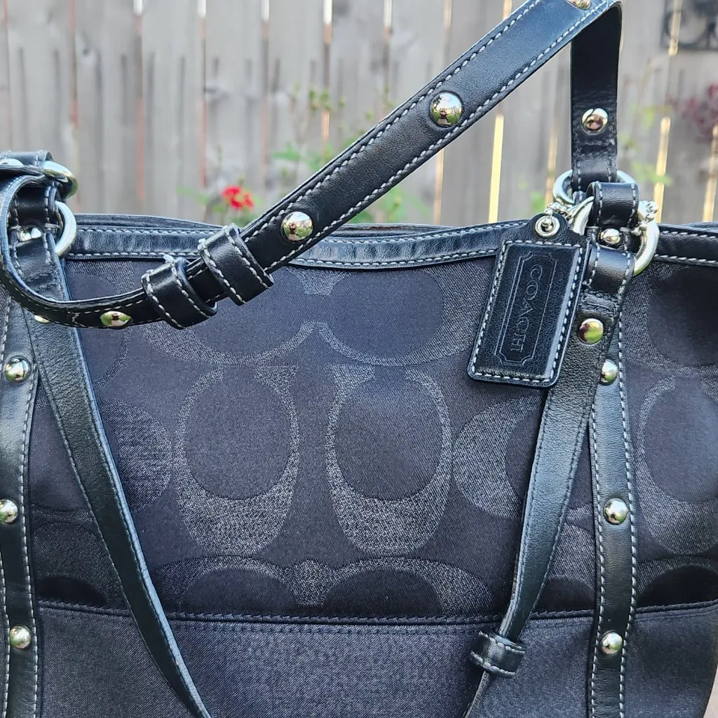 Coach Black Stud y2k Tote Bag - Image 8