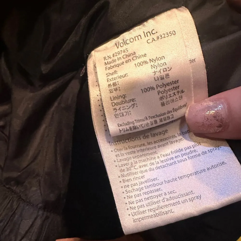 Volcom Yellow & Purple Nylon Snowboarding Skiing Winter Jacket Size Medium - Image 14