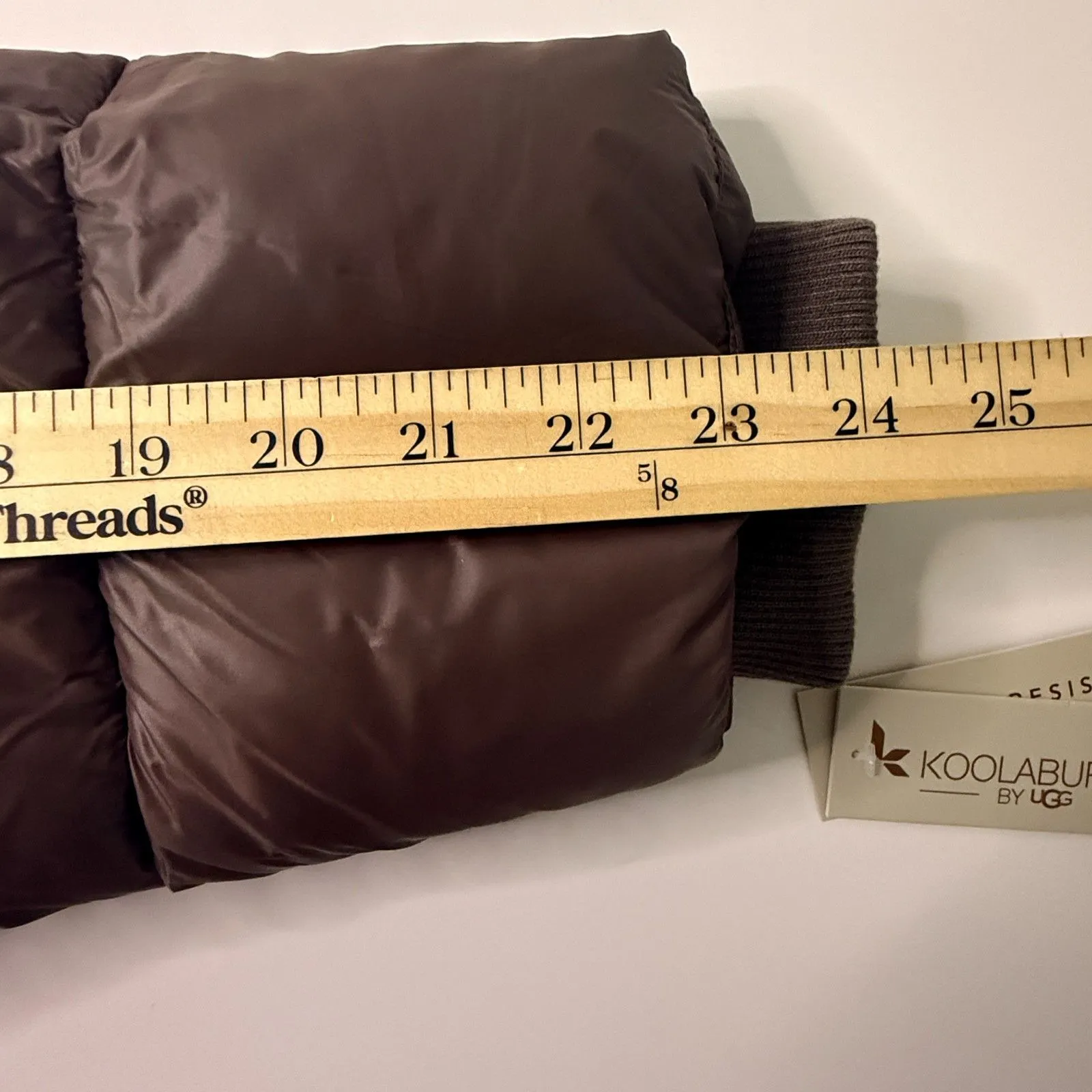 NWT Koolaburra by UGG Womens Sherpa Mixed Media Puffer Jacket Sz XXL Brown - Image 8