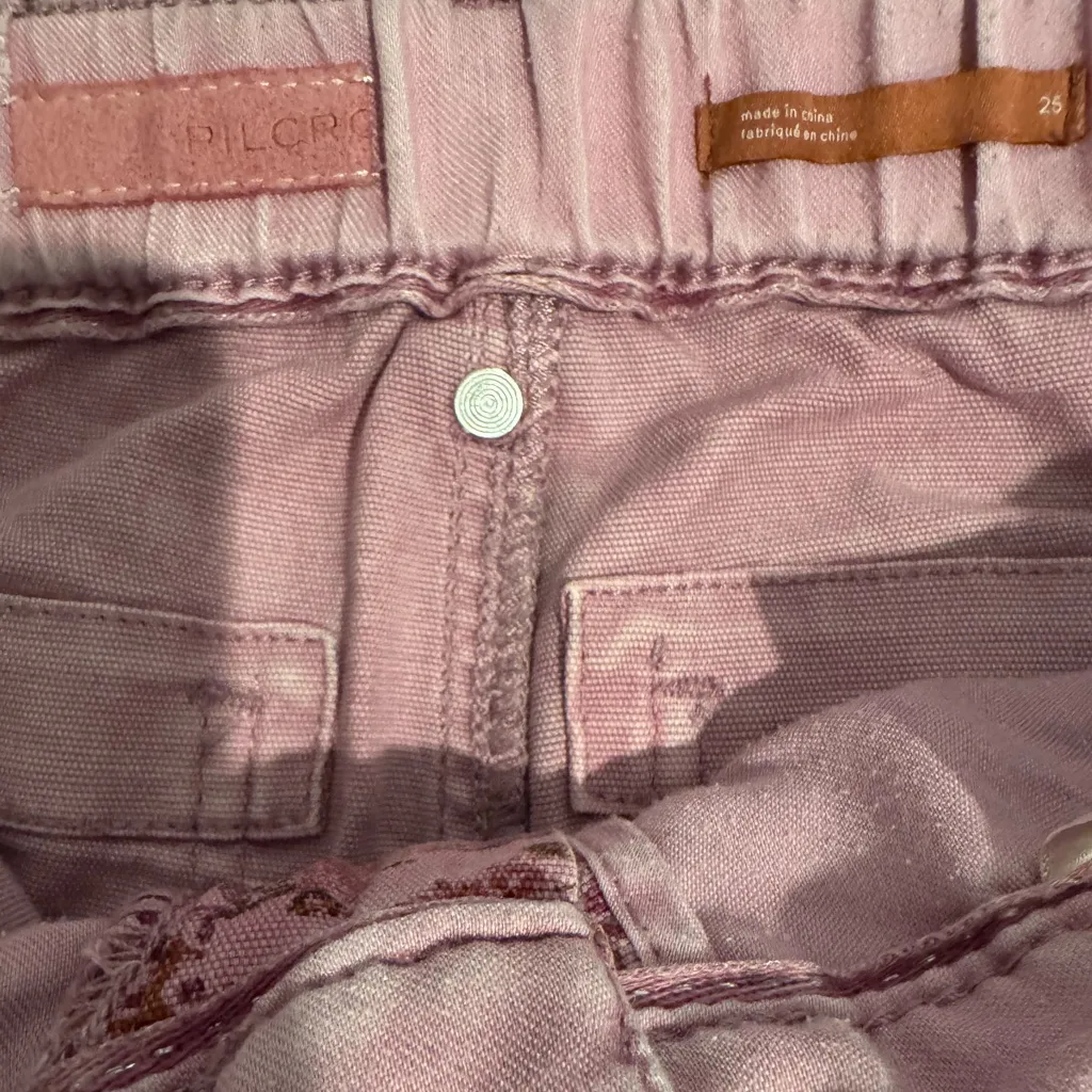 Pilcro The Roamer Floral Patchwork Purple Pants Size 29 - Image 7