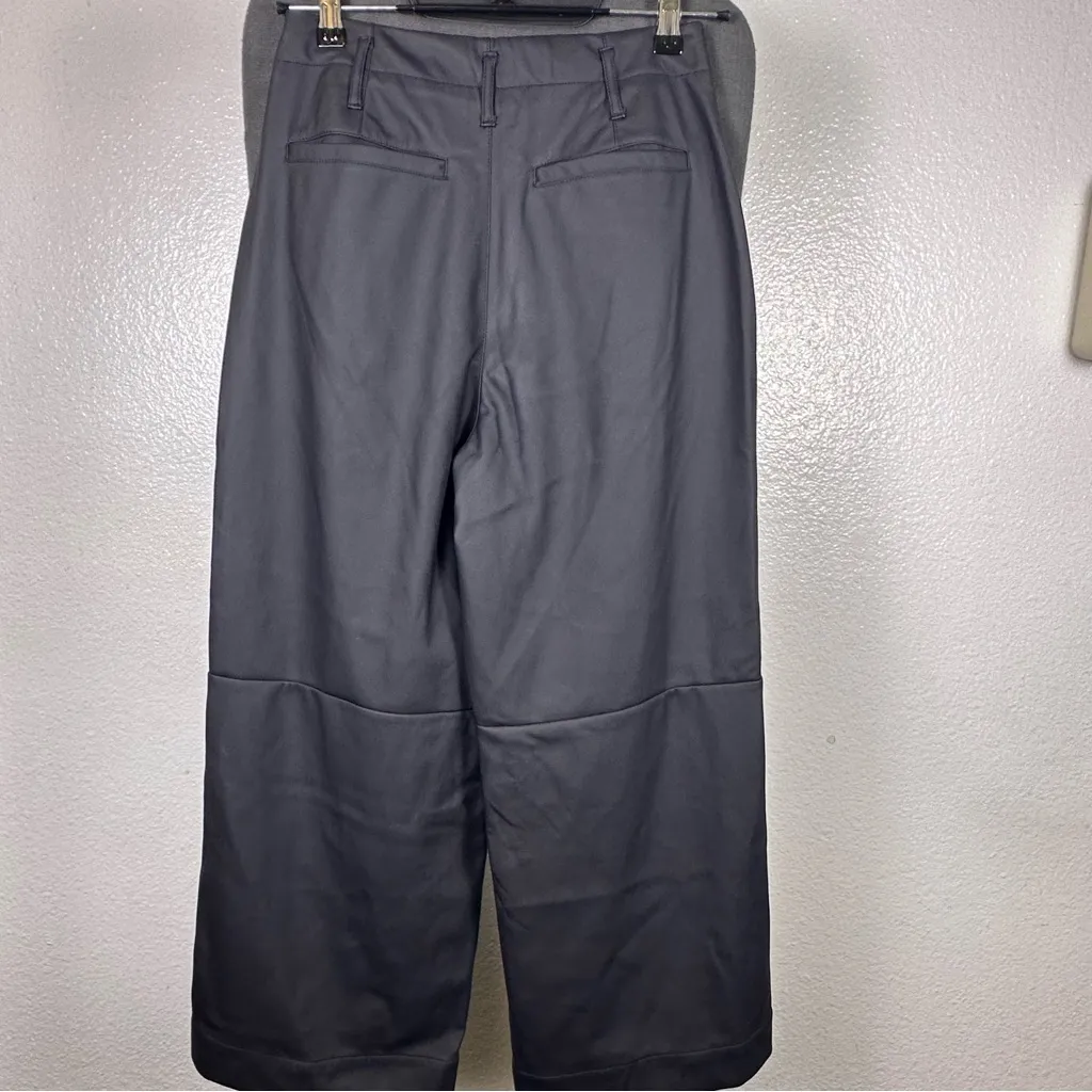 Joie Women Black Faux Leather Dress Pants - Image 2