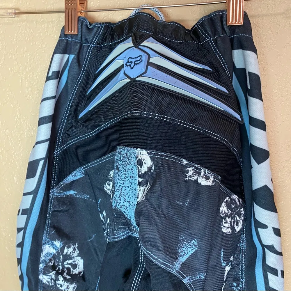 Fox Racing 180 Race Pants; black and blue size 3/4 unisex motor riding pants - Image 5