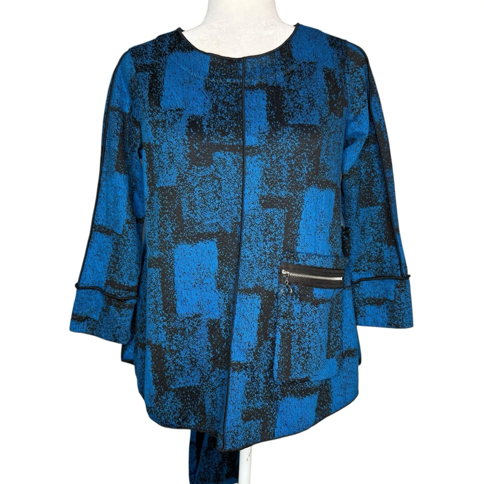 NWT ALI MILES Tunic Top with Infinity Scarf Petite Small Artsy Lagenlook Size undefined - Image 3