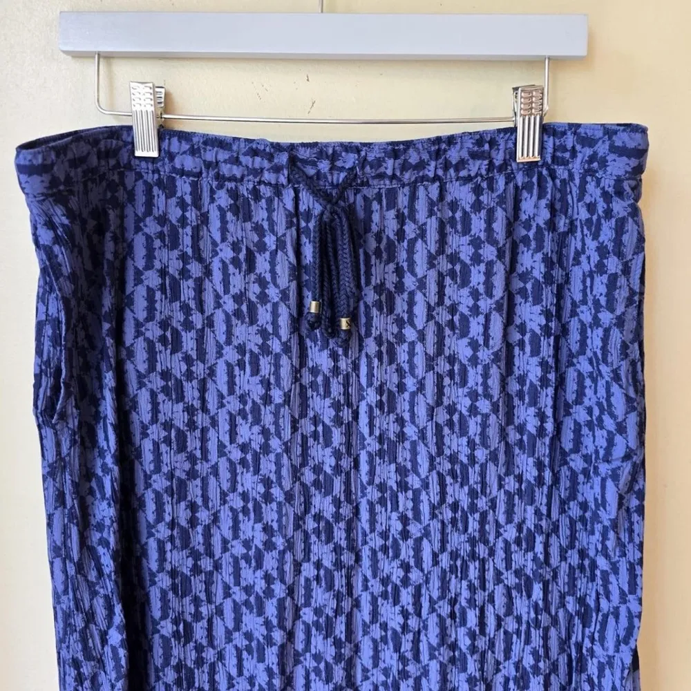 Eddie Bauer Blue Midi Skirt with Tie Front - Image 2