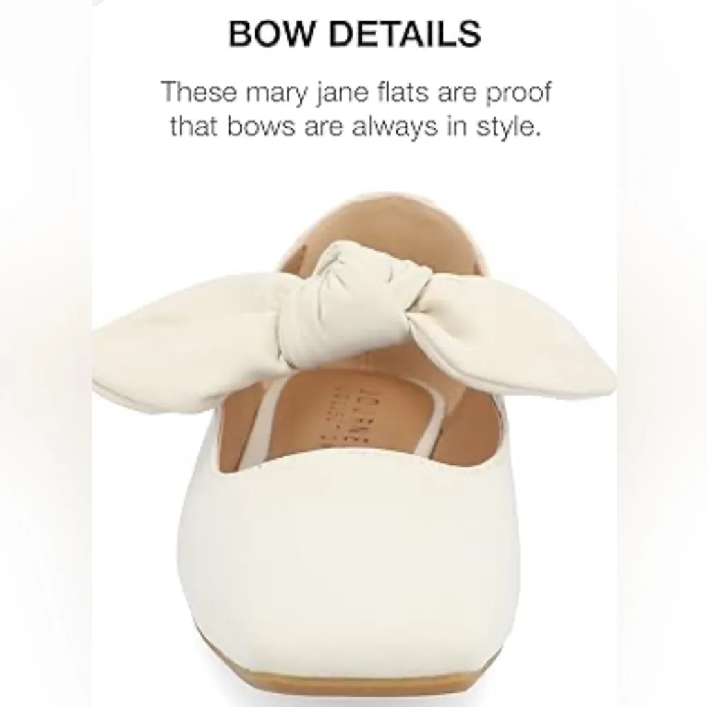 Journee Collection Seralinn‎ Tru Comfort Foam Mary Jane Bow Ballet Flats Size 9 - Image 4