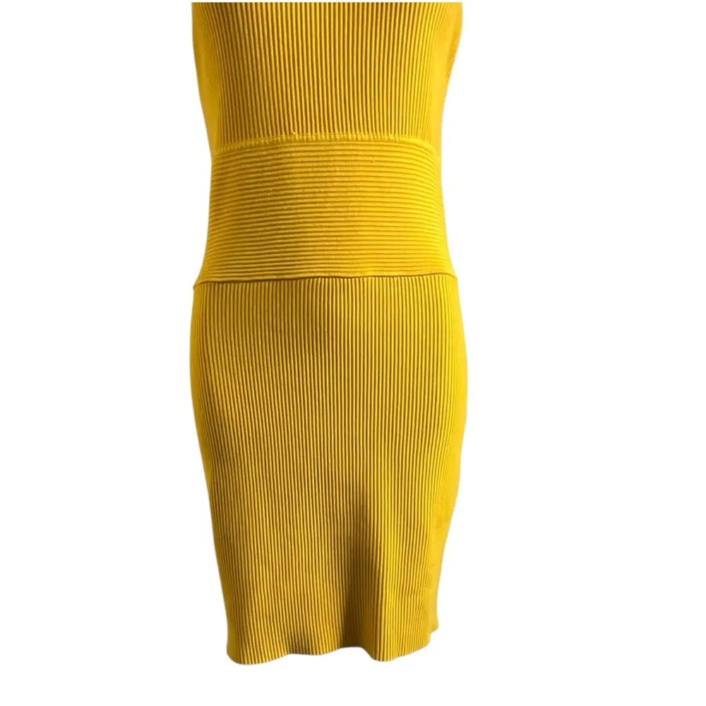 House of Harlow 1960 Ribbed Bodycon Dress in Marigold Size L - Image 5