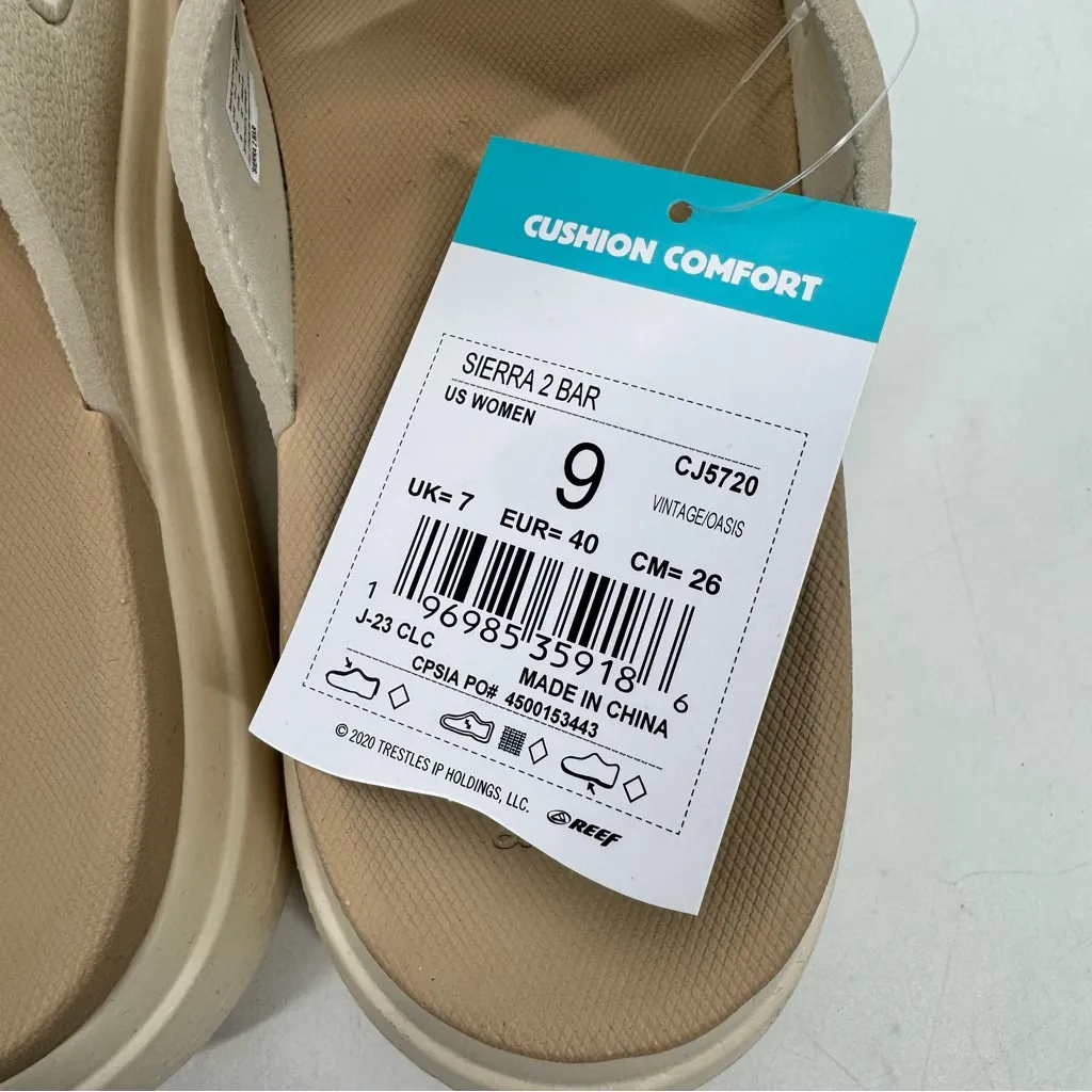 NWT Reef Cushion Bondi 2 Bar Platform Sandals in Vintage/Oasis - Image 6