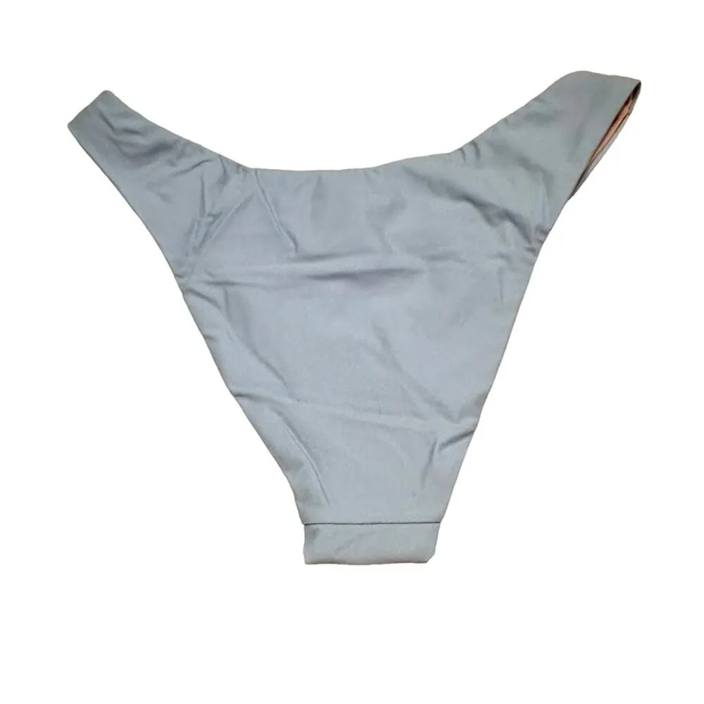 J. Crew Curved-Waist Cheeky Bikini Bottom in Light Blue Sz S‎ NEW - Image 2