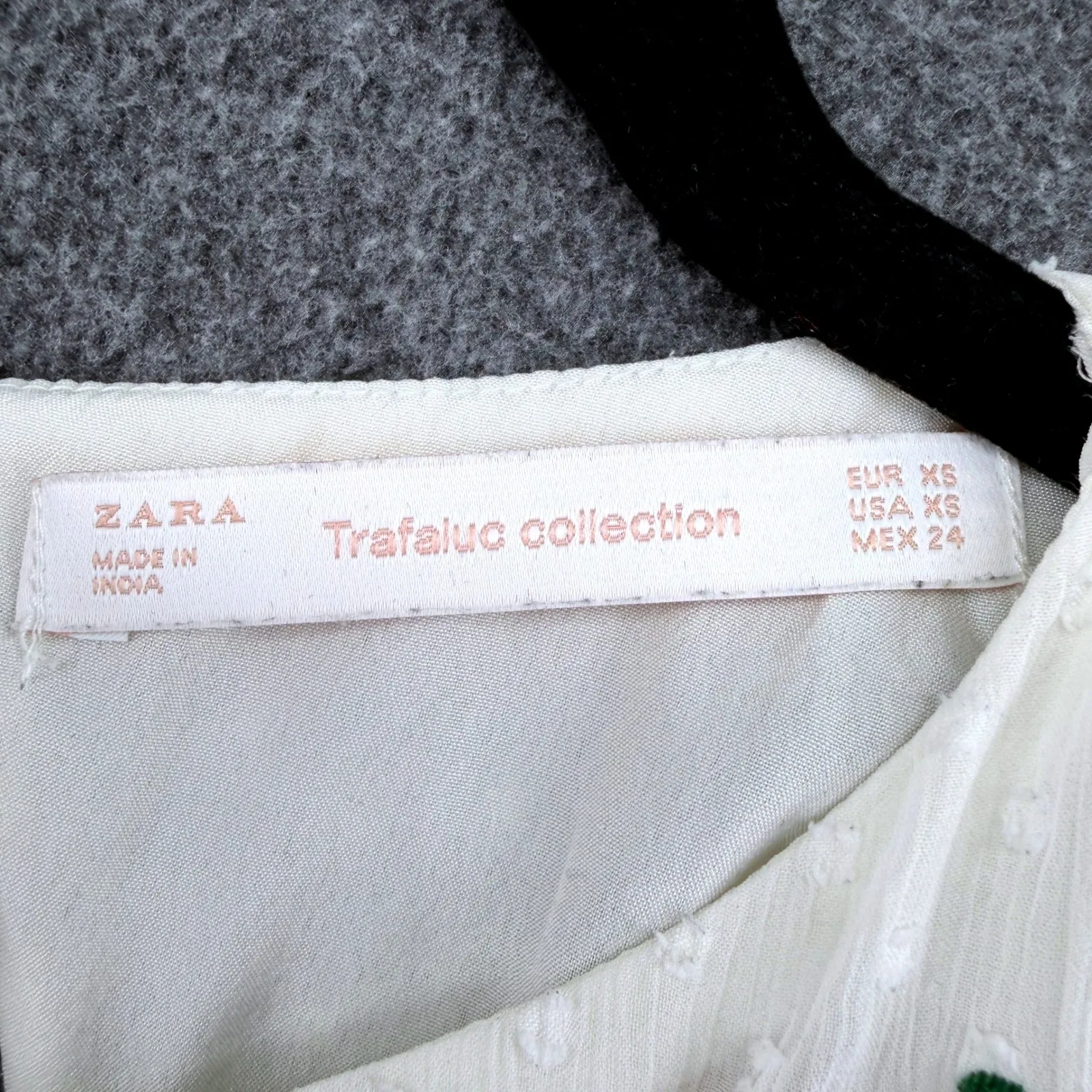 Zara Trafaluc Collection Ivory Floral Embroidered Babydoll Romper XS White - Image 9