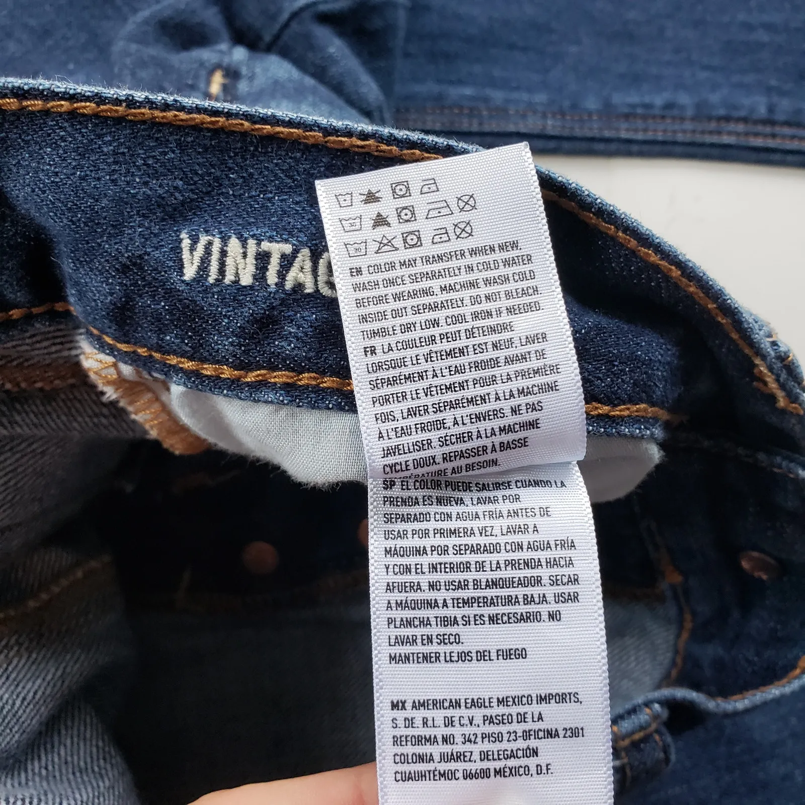 American Eagle Y2K Button-fly Womens Jeans Sz 4 Vintage Preppy Hi-Rise Mom - Image 10