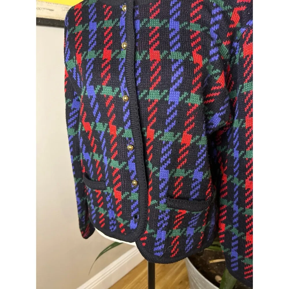 Worthington Sweaters | Worthington Plaid Knit Button Up Cardigan Sweater - Image 3