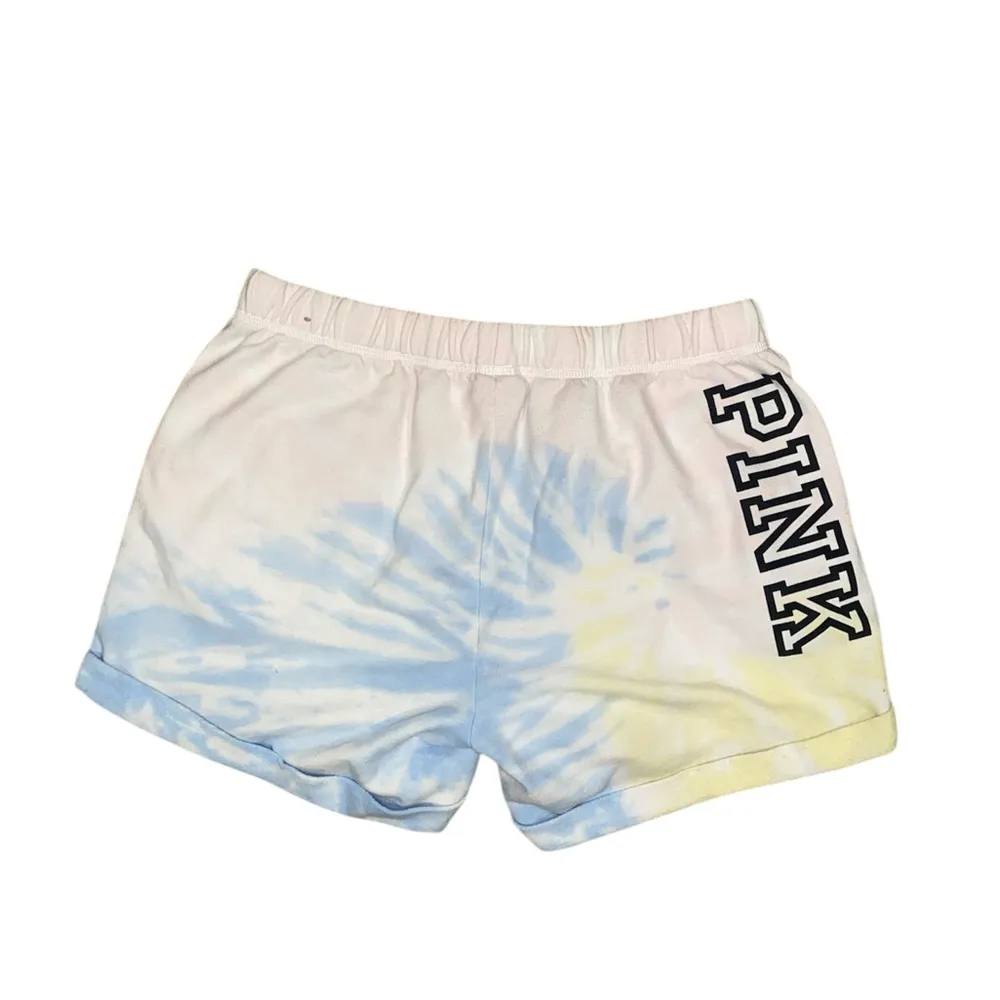 vs pink tie dye zip up hoodie and shorts set - Image 6