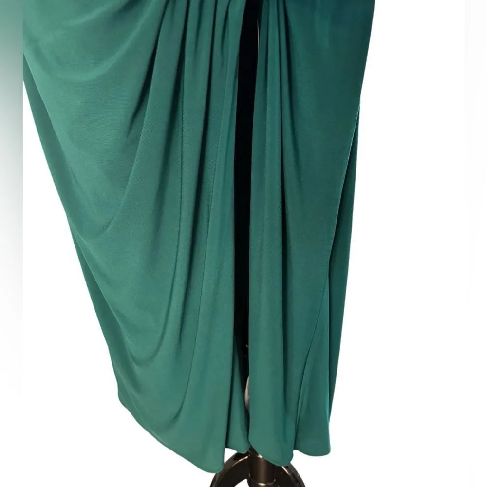 NWT IEENA for Mac Duggal Ruched Off the Shoulder MIDI Dress - Image 7