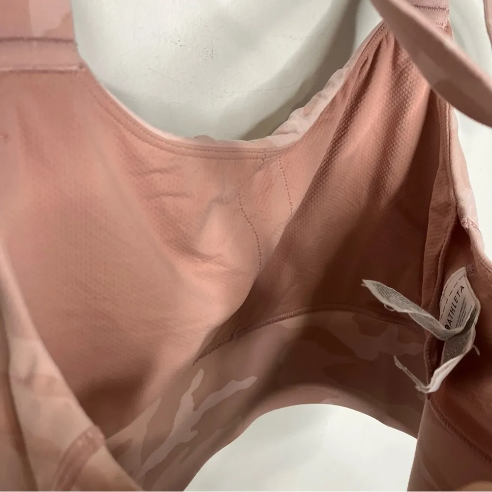 Athleta Warrior longline bra pink camo size small‎ A-C - Image 8