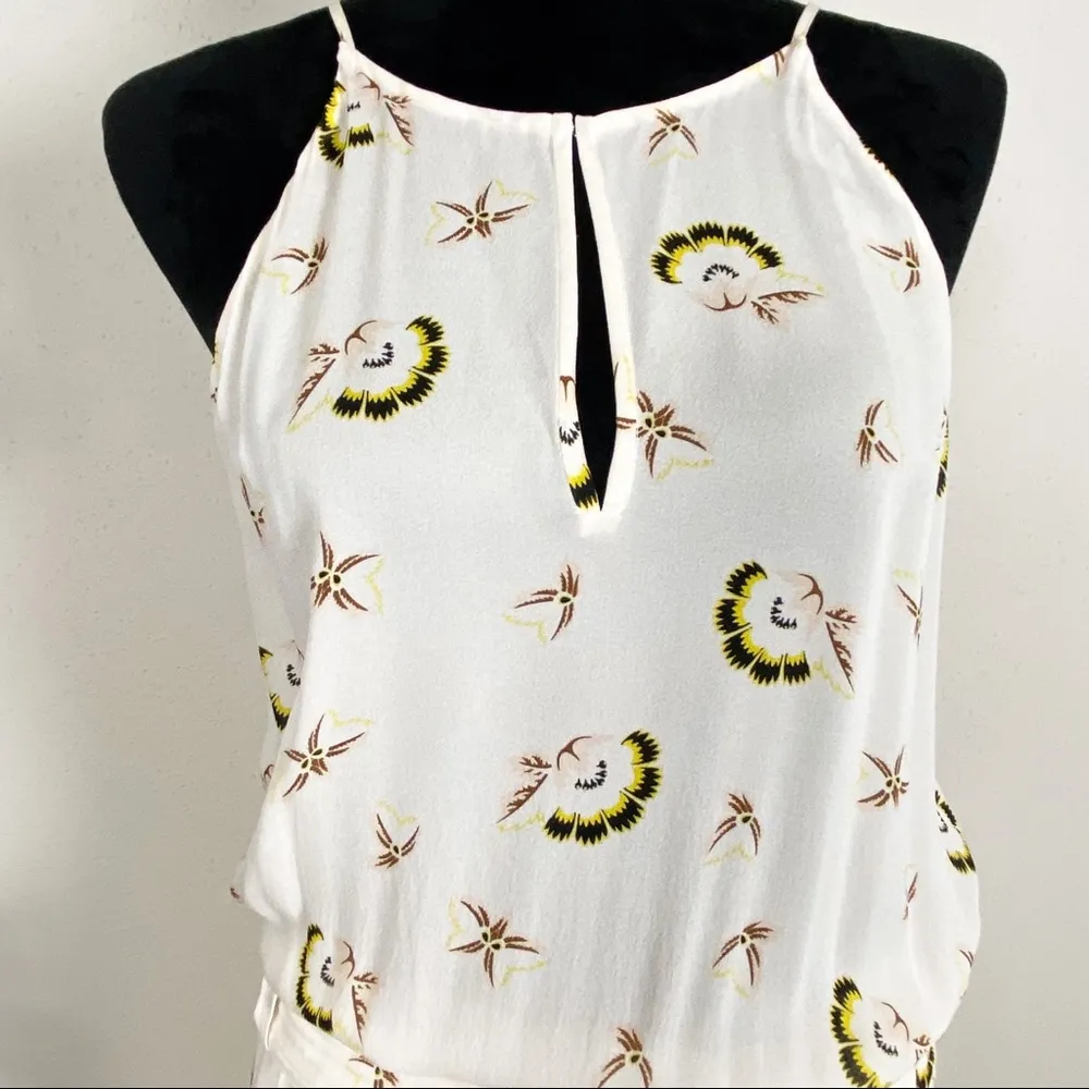 ALC iggy floral silk sleeveless belted dress - Image 4