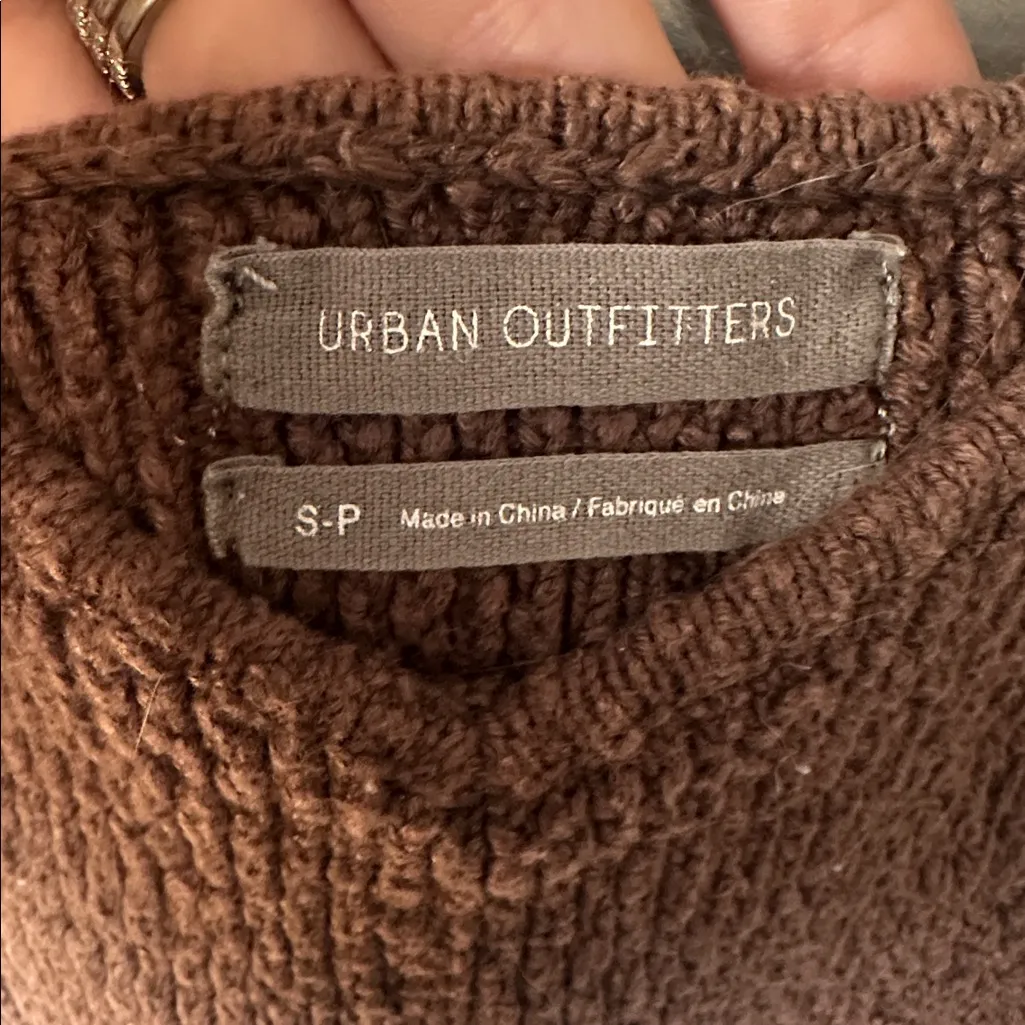 Urban Outfitters Brown‎ Textured Knit Cropped Tank Top Sleeveless Bralette Style - Image 2