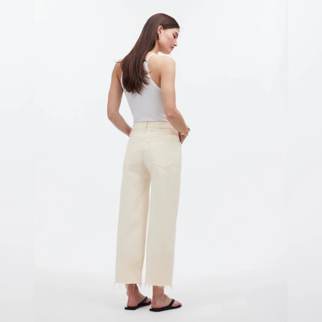 NWT Madewell Women’s Petite Perfect Vintage Wide-Leg Crop Jean - Size 32P - Image 9