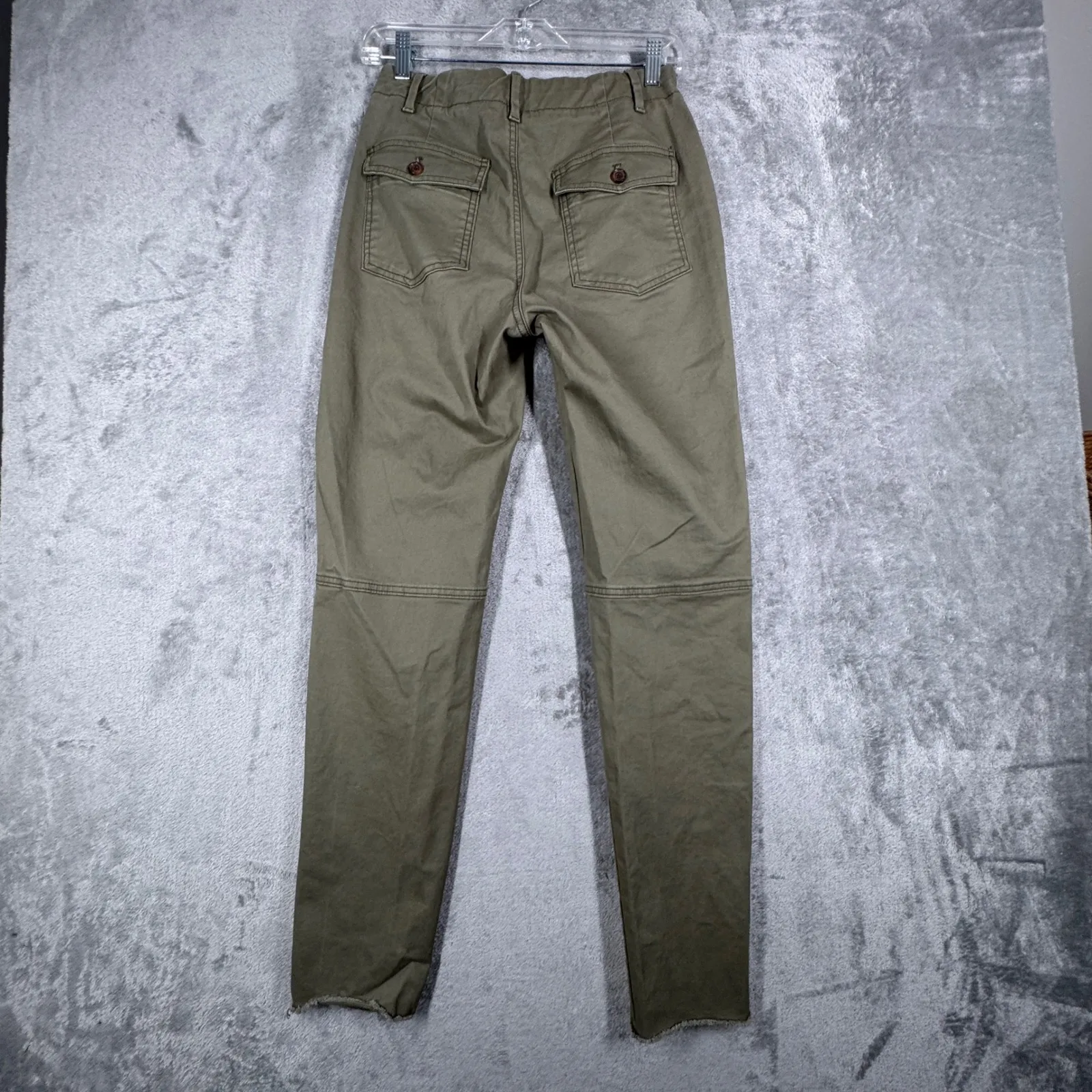 Banana Republic Pant Girlfriend Authentic Chino Women 0 Tall Olive Green Utility - Image 3
