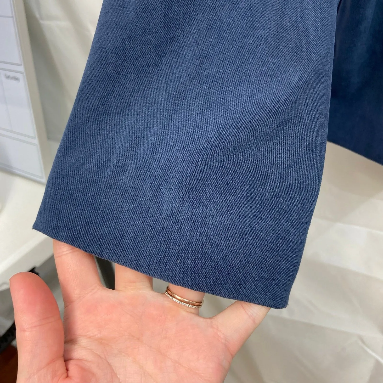 Vintage Briggs women's dark blue soft collared full zip casual jacket relaxed 14 - Image 3