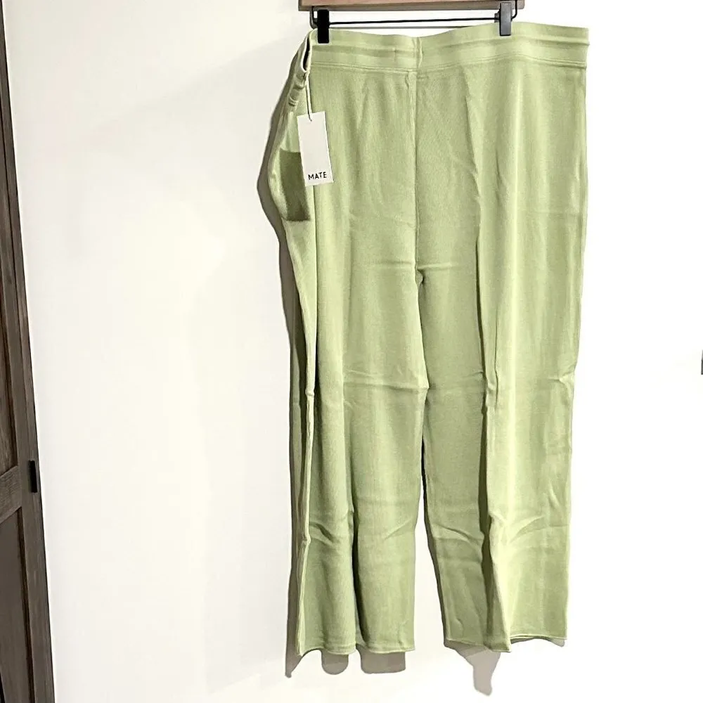 NWT MATE the Label Green Organic Thermal Wide Leg Pant - 3X - Image 5
