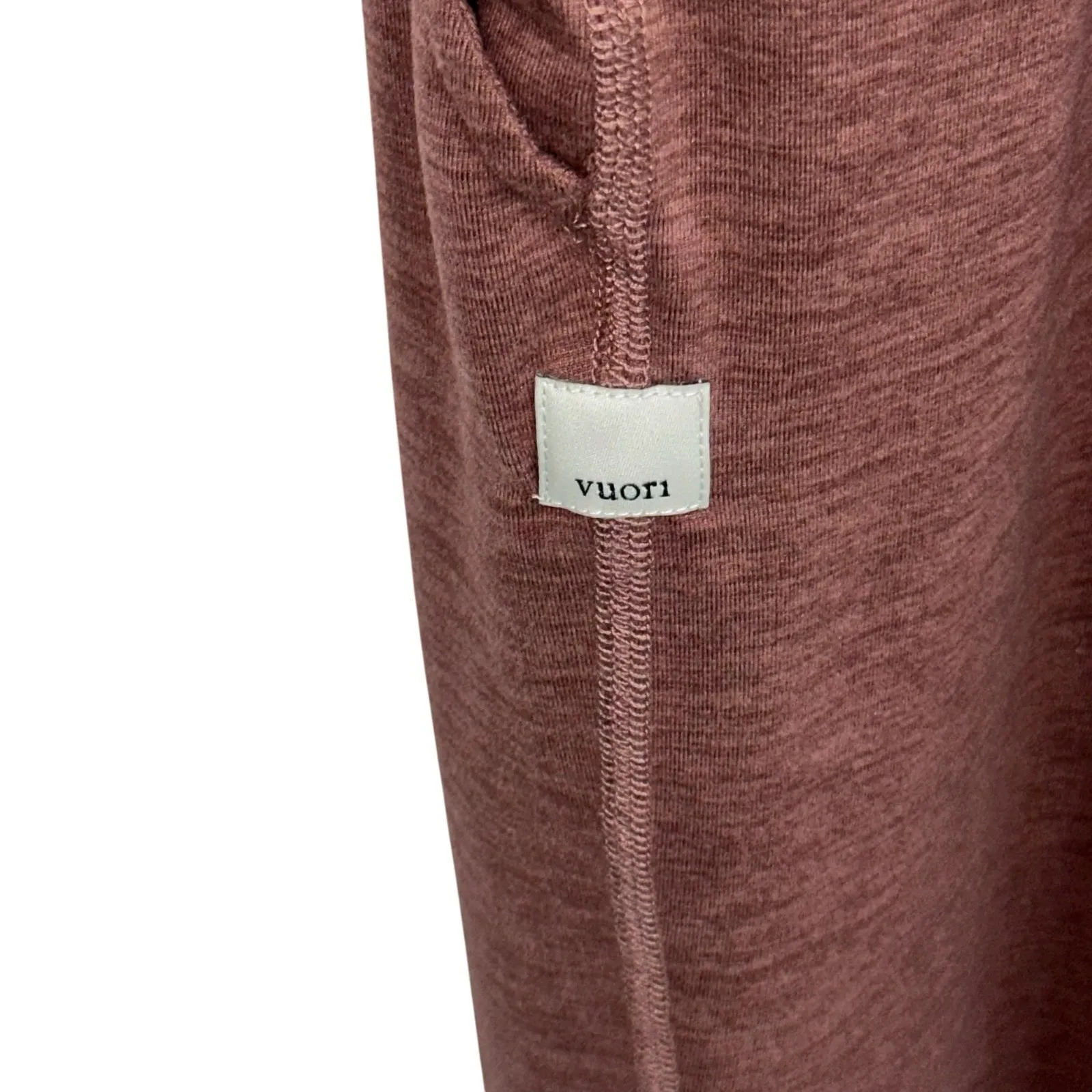 Vuori Lux Jumpsuit Women Large Orange Brown Performance Jogger Racer Back VW426‎ - Image 7