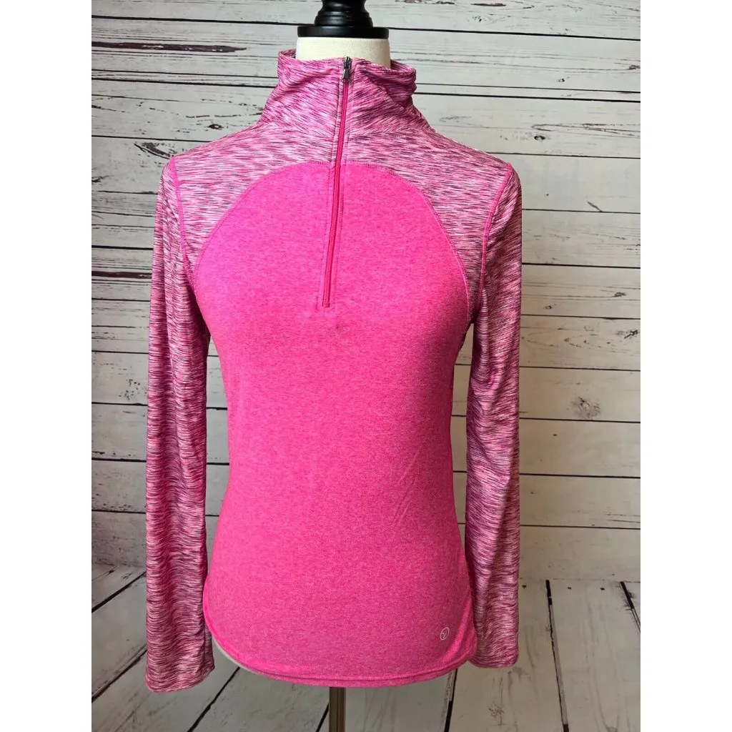 Vogo Athletica half zip pullover sweatshirt size Small Pink barbiecore Stretch‎ - Image 5