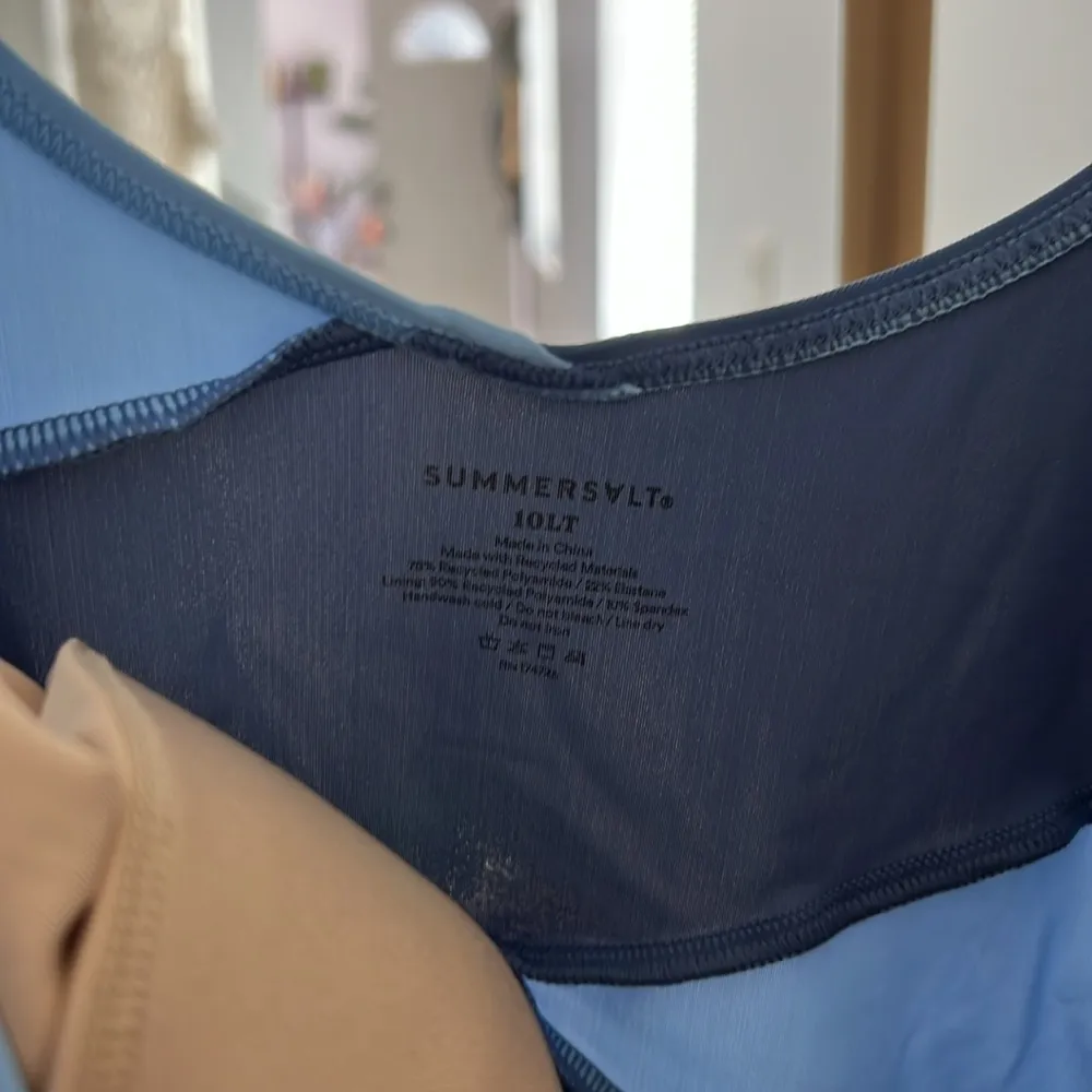 Summersalt The Perfect Wrap One Piece Swimsuit Sky Blue Mountain 10 Long $95 - Image 7