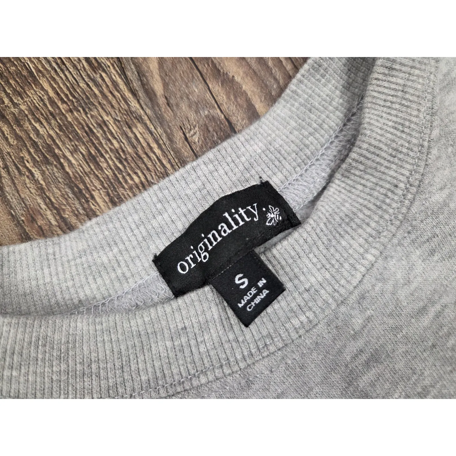 Oversized Dry Goods Sweatshirt Originality Gray Crewneck Pullover Women's Small - Image 2