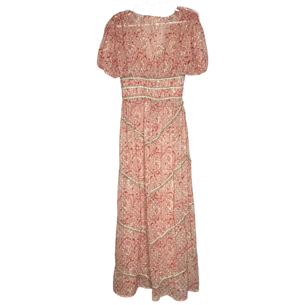 Forever That Girl Anthropologie Bohemian Tie Front Maxi Shirt Dress XS - Image 10