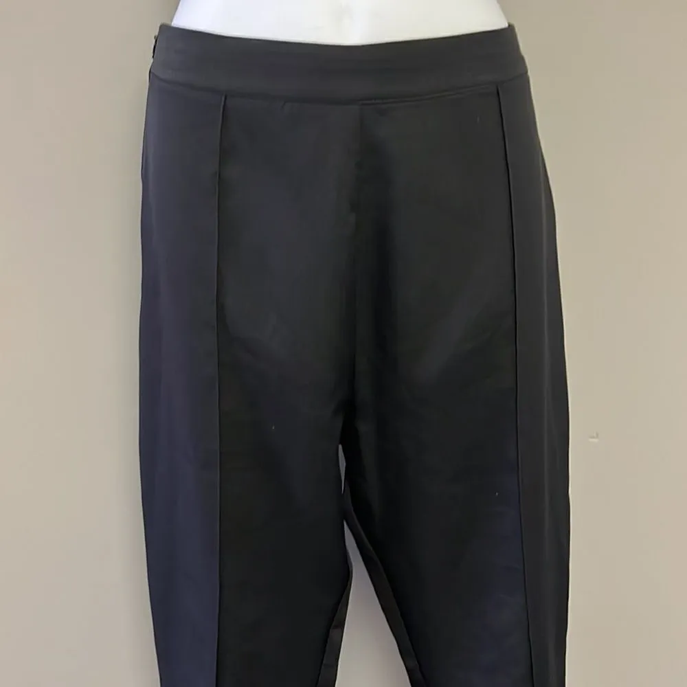 Pretty Little Thing Black Silky Side Zip Pants- Size 6 - Image 4