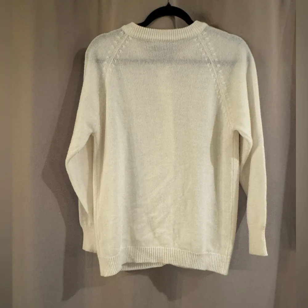 Knitivo Vintage Classic White Women's Sweater - Image 2